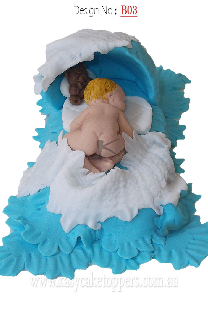 shower baby ideas perth gift Shower Icing Fondant Baby Cake Topper