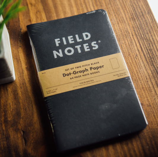 Field Notes  Pitch Black Memo Books - Ruled or Dot-Graph