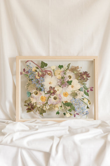 White Wood Frame  Wedding Flower Preservation Frame – Element Design