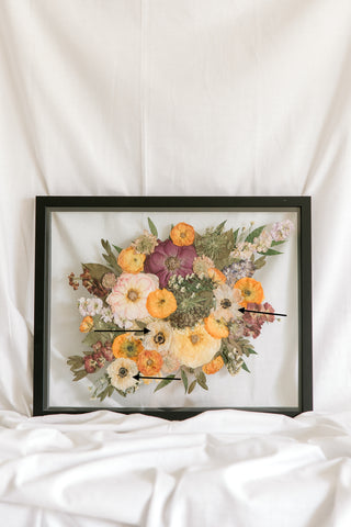 16x20 Black Wood frame with anemones