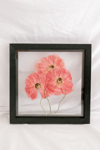 Birth Flower frame with poppies