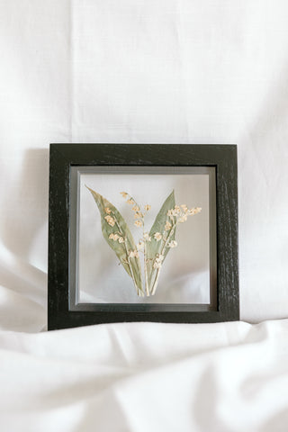 Birth flower frame with lily of the valley