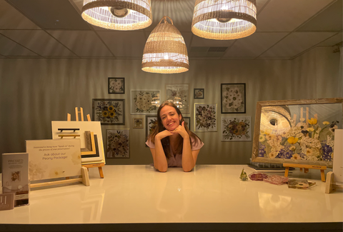 Nikole working behind the desk at our Allentown, PA location.