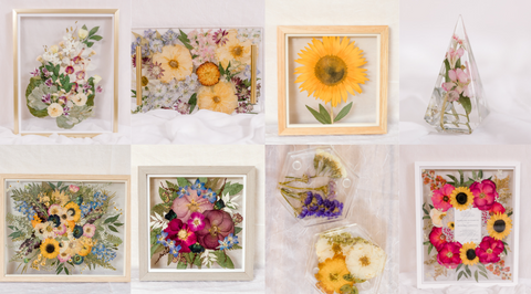 Summer inspired preservation pieces from Pressed Bouquet Shop