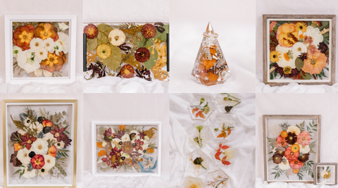 Fall inspired preservation pieces from Pressed Bouquet Shop