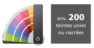 200 teintes possibles unies ou nacrées