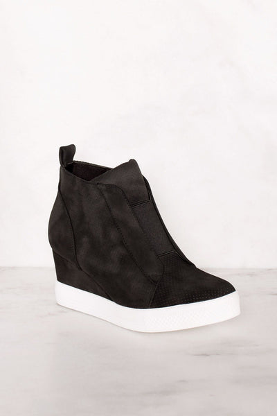 wedges sneakers black