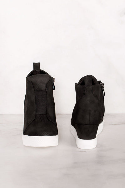 zoey wedge sneaker black