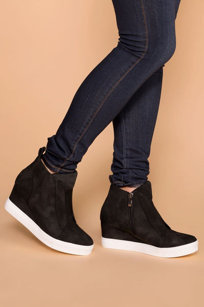 SALE-Zoey Wedge Sneaker-Black – Simply 