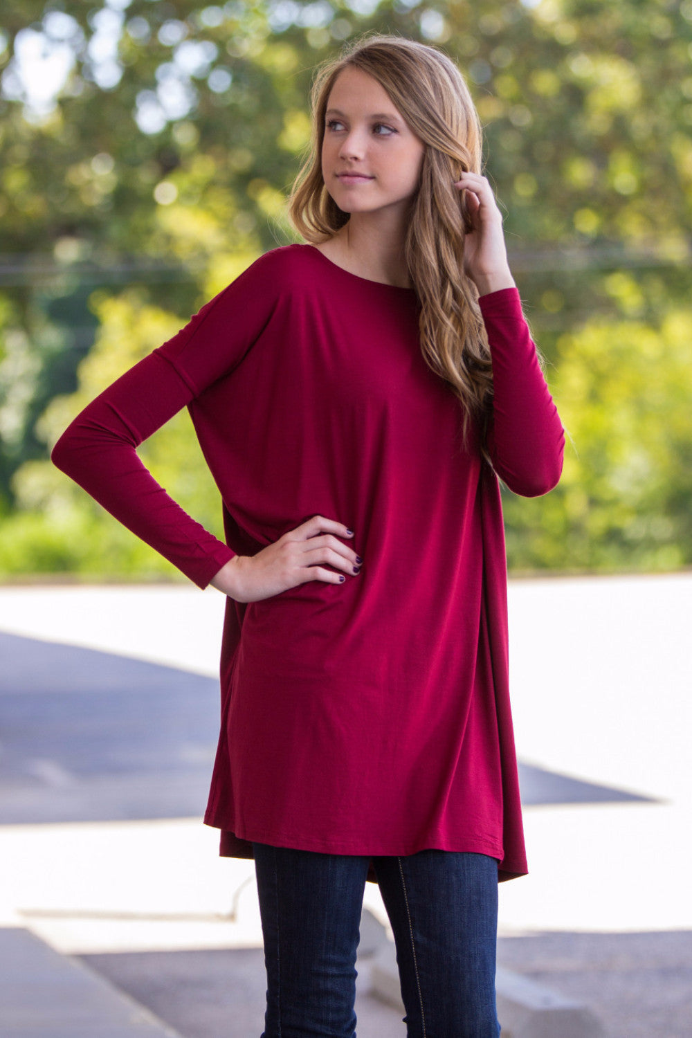 The Perfect Piko Tunic Top-Red – Simply Dixie Boutique