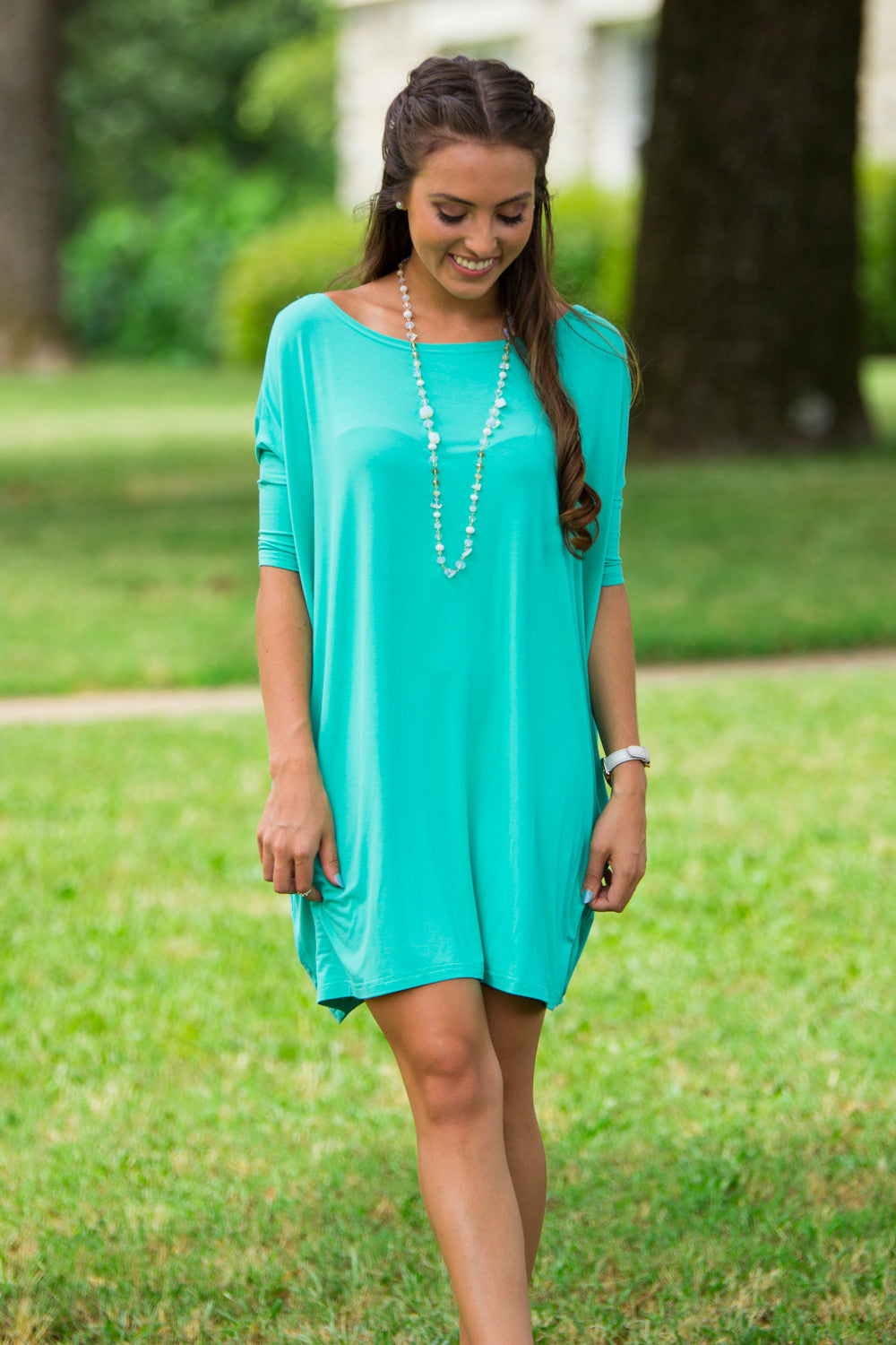 The Perfect Piko Half Sleeve Tunic-Light Green – Simply Dixie Boutique