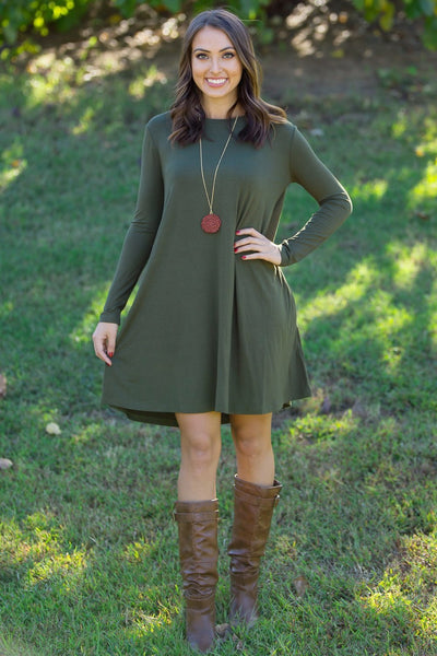 olive swing dress