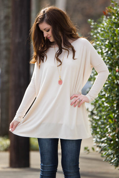 The Perfect Piko Tunic Top-Beige – Simply Dixie Boutique