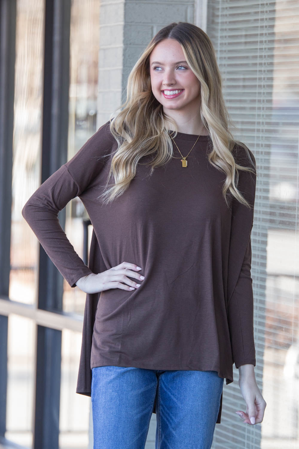 SALE-Zenana-Long Sleeve Round Neck Tunic Top – Simply Dixie Boutique