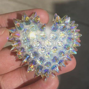 Crystal Spiked Heart Aurora Bunny Paige