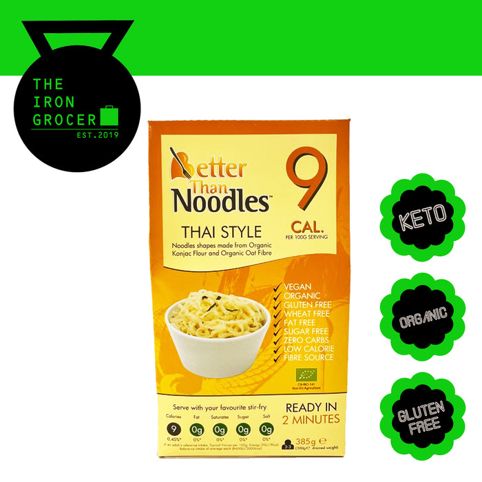 BUNDLE OF 2 Better Than Organic Konjac Oat Fiber Noodles THAI STYLE 385g