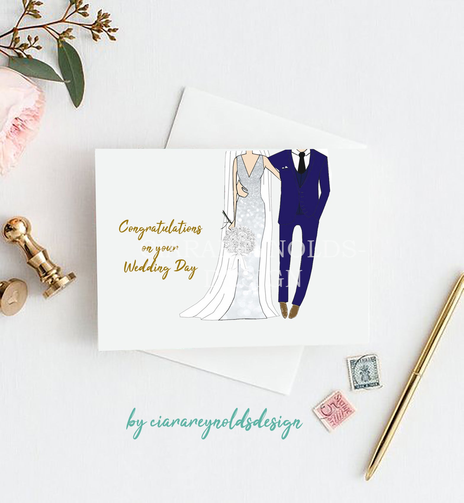 Cards Congratulations On Your Wedding Day Ciara Reynolds Design