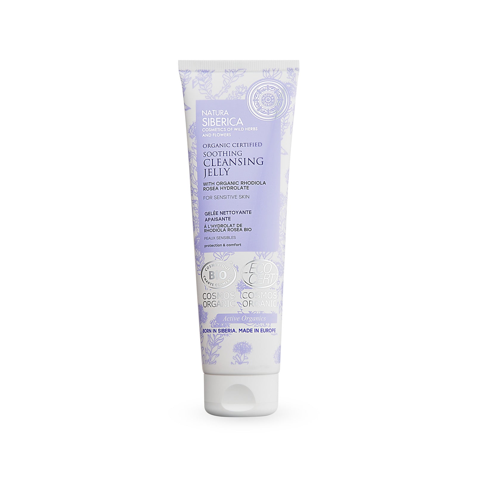 Image of Natura Siberica Organic Certified Soothing cleansing jelly for sensitive skin, 140 ml