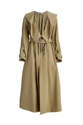 Trench Coat with Ruffles