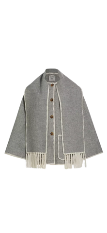 Embroidered Scarf Jacket