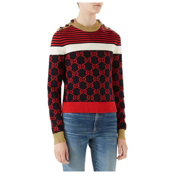 Gucci Stripe Logo Sweater – Tulerie
