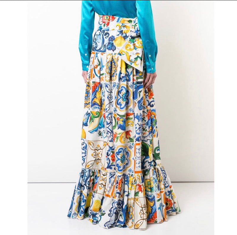 dolce and gabbana majolica skirt