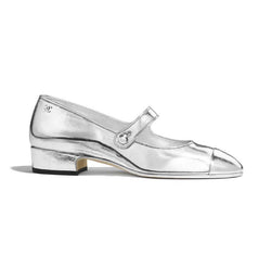 metallic mary janes