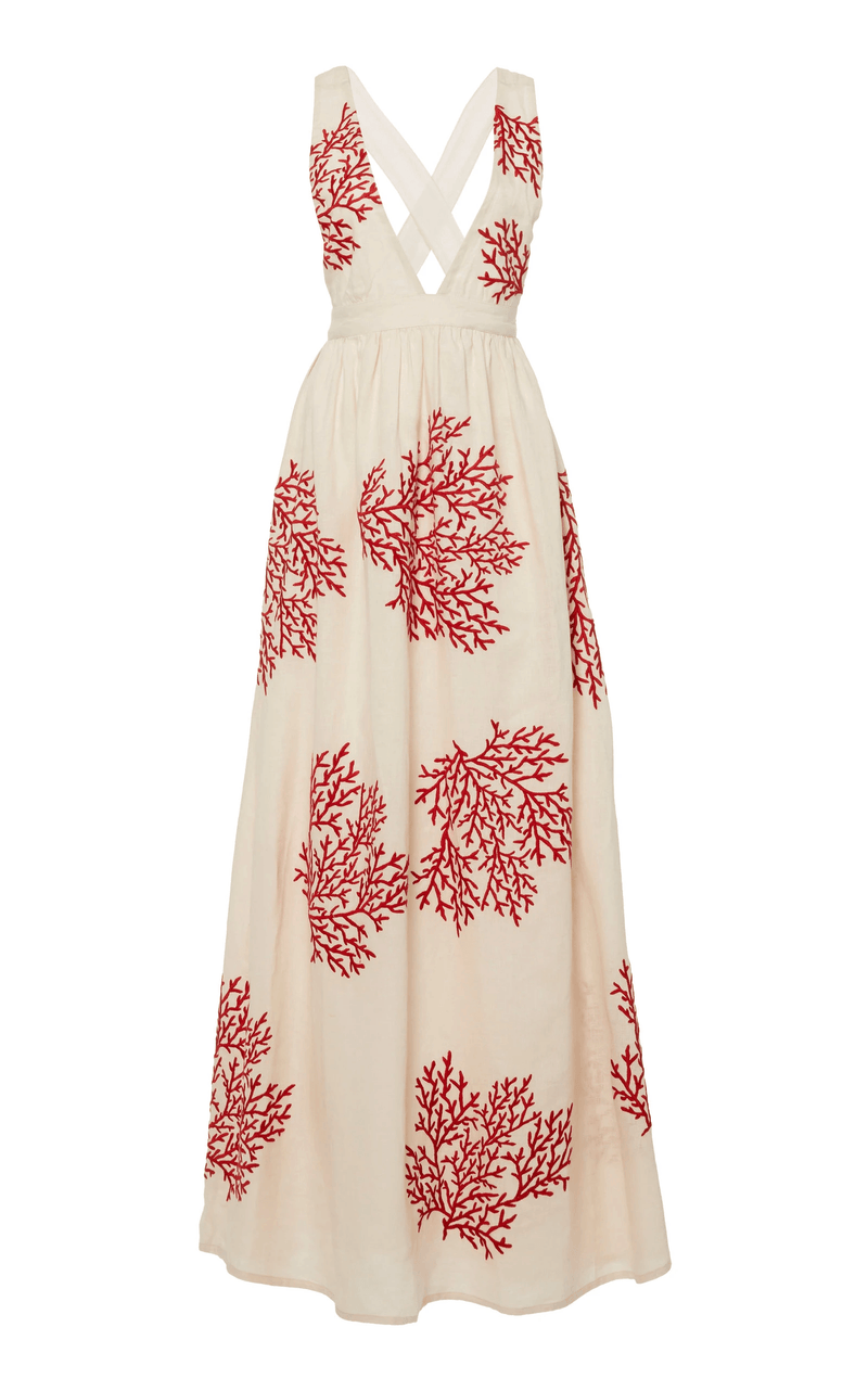 Agua by Agua Bendita Naturalia Coral Printed Dress - Tulerie