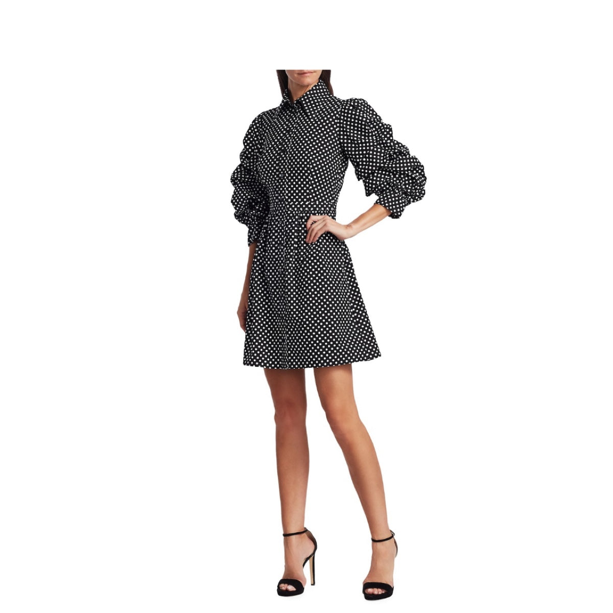 Michael Kors Collection Ruched Sleeve Shirt Dress – Tulerie