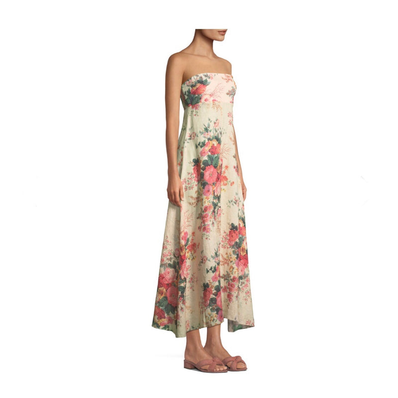 zimmermann melody strapless long dress