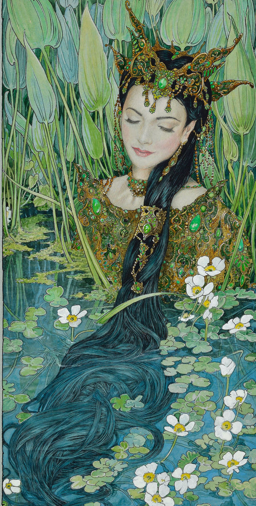 Emerald Nymph signed limited edition print of watercolour painting by ...