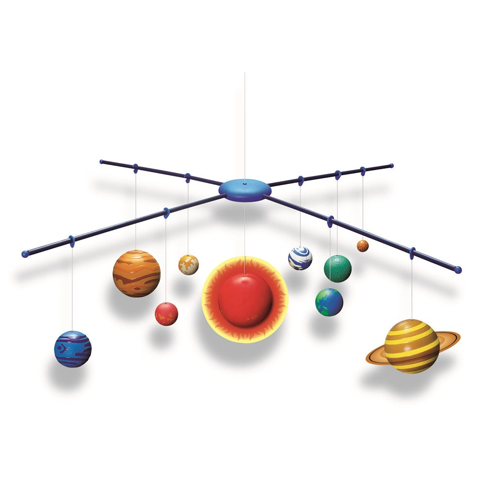model of solar system in a line