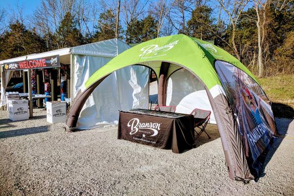 inflatable dome tent with custom walls