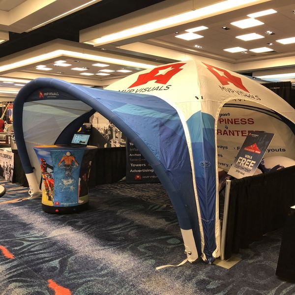 custom MVP Visuals dome tent