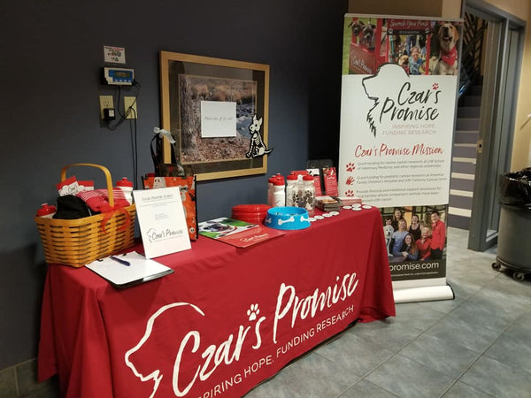 red logo tablecloth