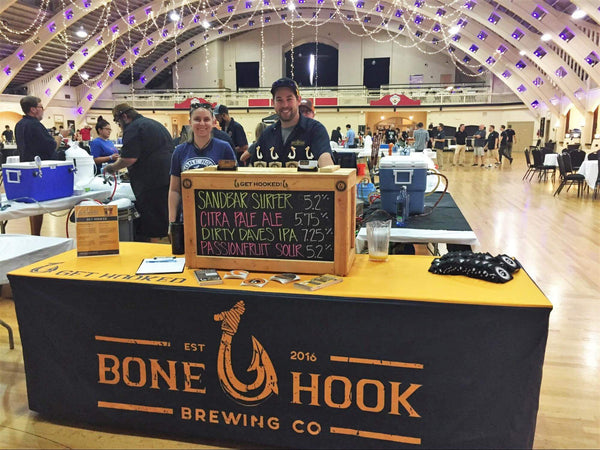 bone hook brewing company vendor table showcase
