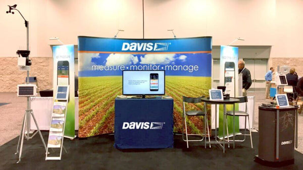 davis instrument fair booth with tv