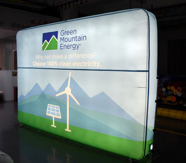 inflatable display wall green mountain energy