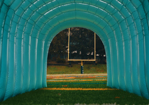 interior of a custom inflatable tunnel