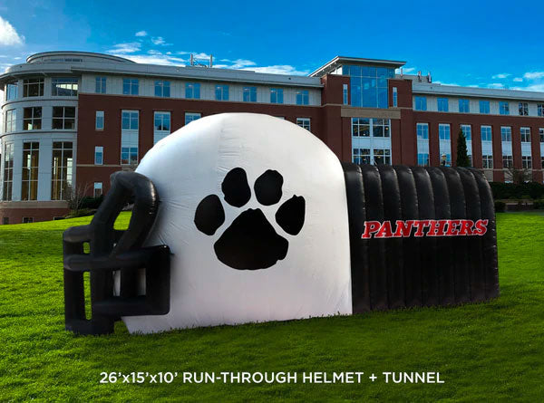 custom inflatable tunnel with a football tunnel
