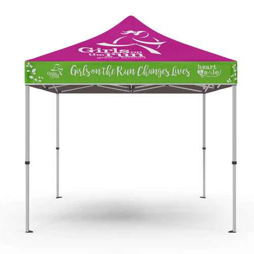 Girls on the Run branded tent