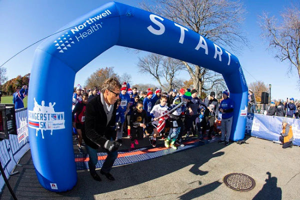 inflatable arch for the Rangers 5K start line