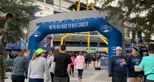 inflatable arch at fun run