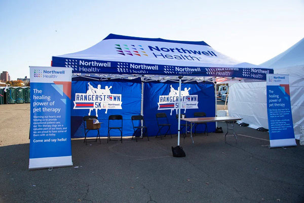 Rangers 5K branded tent and banners