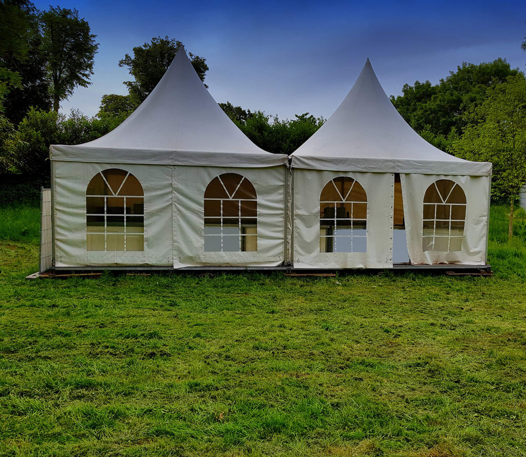 2 pagoda tents in outdoor event