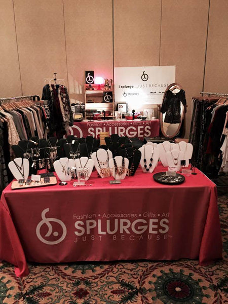 splurge jewelry vendor table display