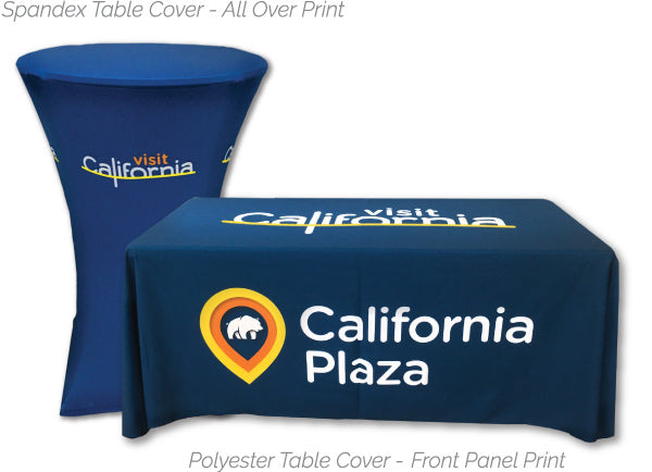 stretch and polyester table covers