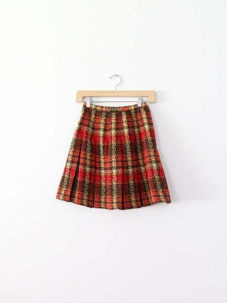 Vintage 1960s Plaid Mini Skirt 86 Vintage 