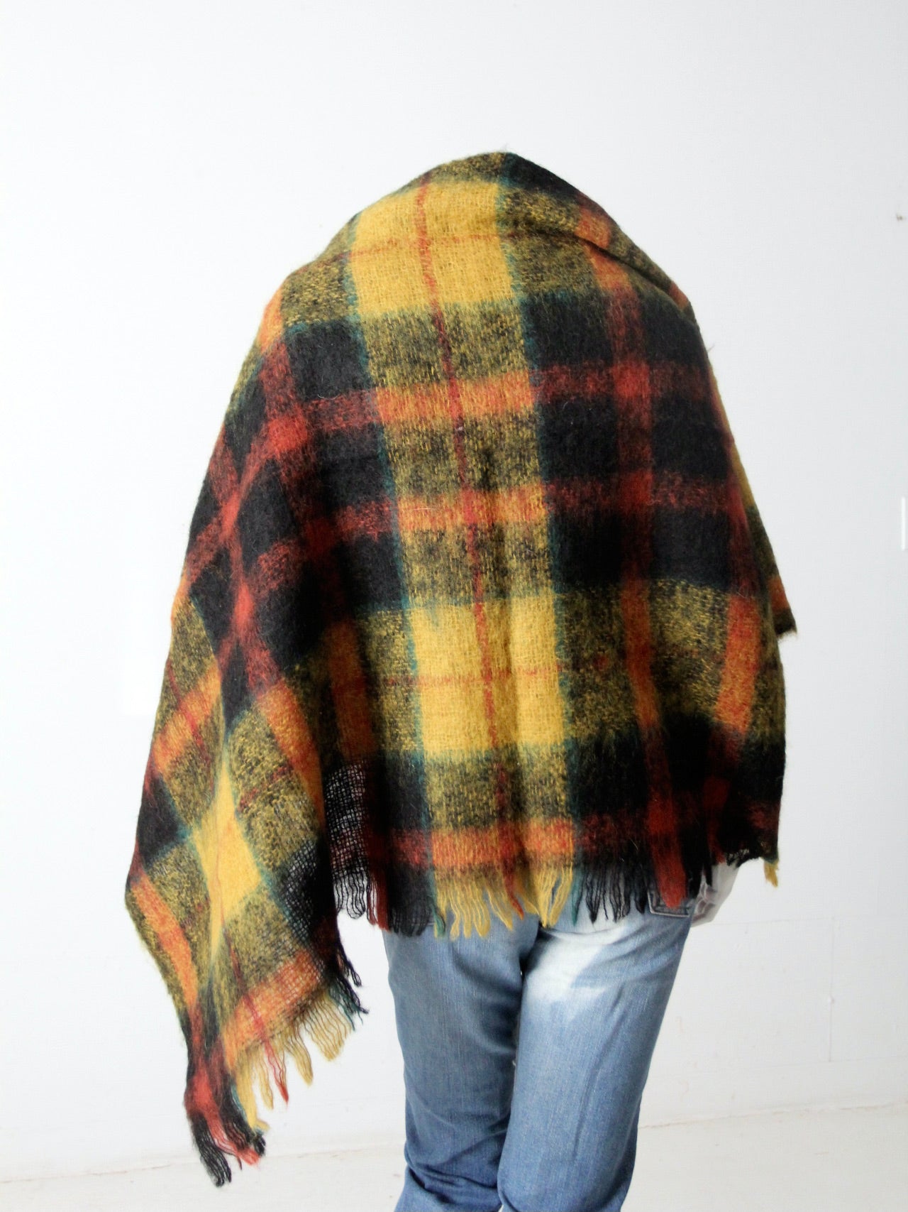 vintage Scottish wool plaid blanket – 86 Vintage