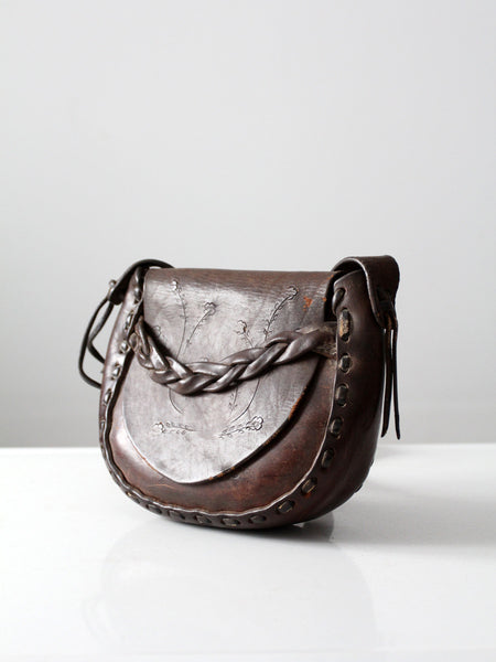 vintage 70s leather shoulder bag – 86 Vintage